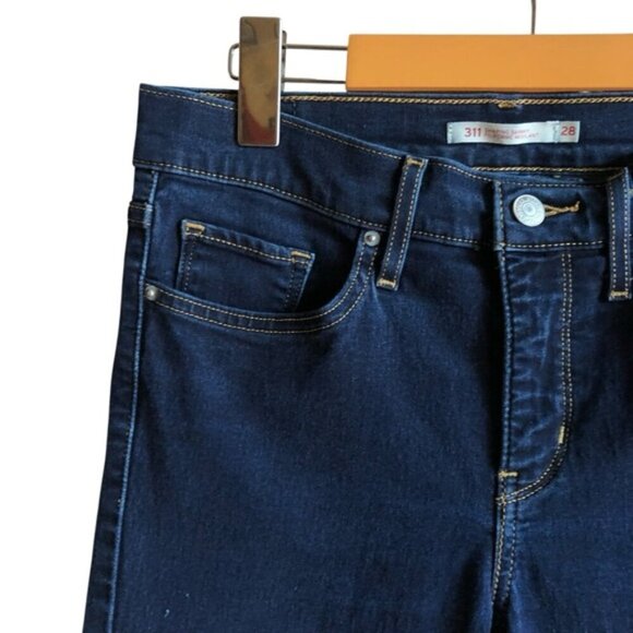 Levi’s 311 Shaping Skinny Jeans Dark Wash Size 28 Darkest Sky - Picture 5 of 15